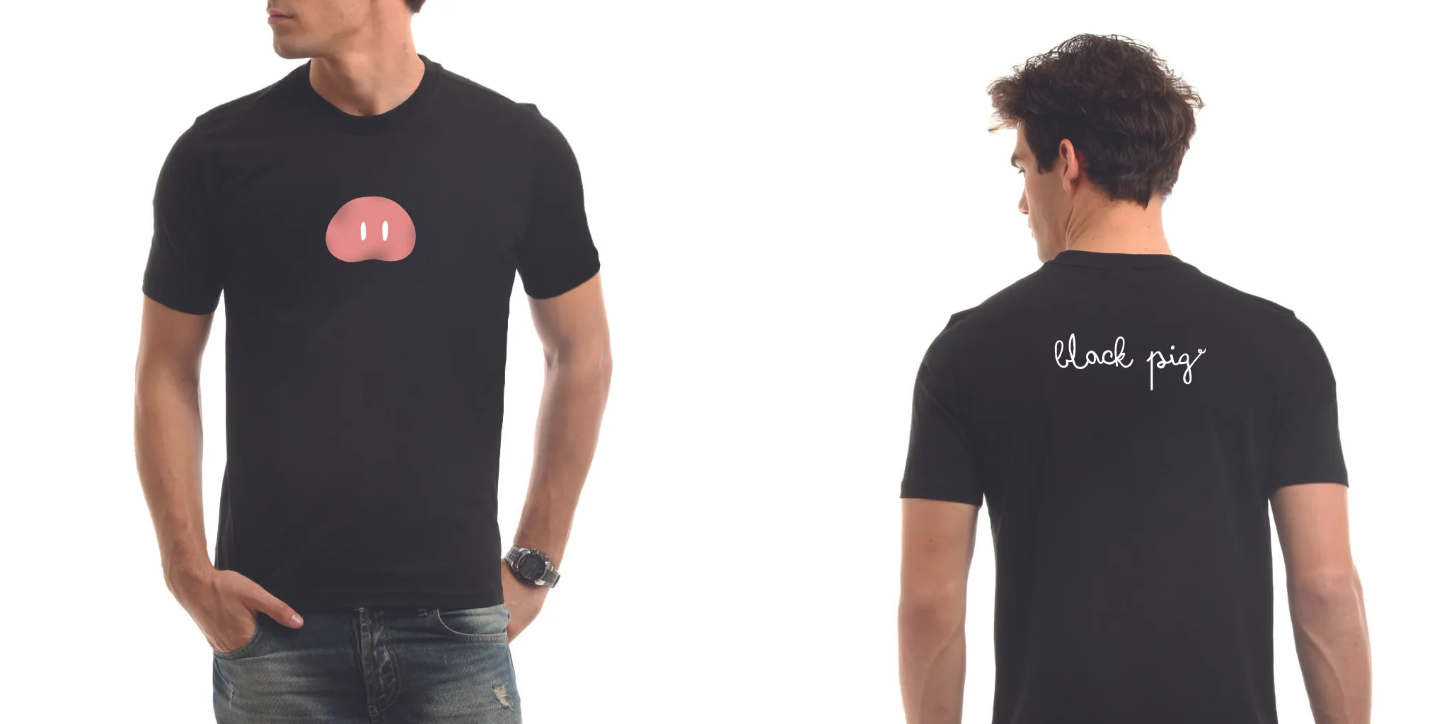  IDENTITY &amp; T-SHIRT  Black Pig  Black Pig is a bagel and tea cafe serving up smiles in Mexico.&nbsp;The simplistic approach of whimsical typography and minimalistic snout of the pig,&nbsp;captured the spontaneous character and sense of humor of t