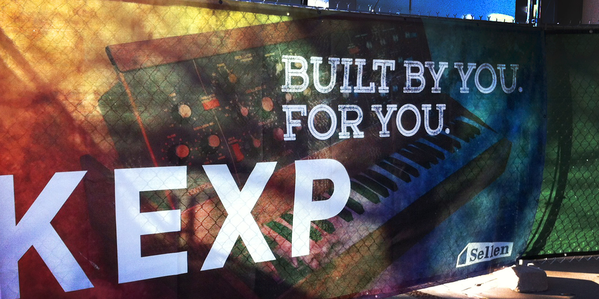 ENVIRONMENTAL KEXP 90.3 As Seattle's beloved alterative music radio station needed to grow and move locations, they needed impactful and exciting visuals to line the construction walls. We wanted to convey the energy and relevance that all have come to know about KEXP while leveraging their established motto and tagline. We used live entertainment images, textural layers and hip musical icons to blend together a narrative that spoke clearly to Seattle music lovers.