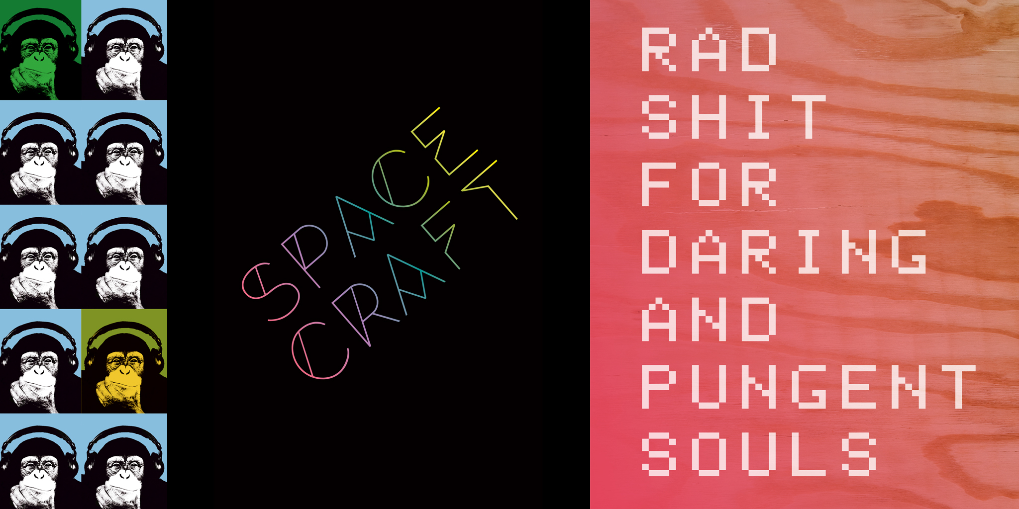 IDENTITY SpaceCraft Curating rad and emerging experiences for Kitsap County, Bainbridge Island's very own SpaceCraft serves up an eclectic mix of music, art and events. The talent is fresh, thought-provoking and emerging ensuring that the island has a pulse. We created a modern yet flexible identity that captured the craft, attitude and whim that goes into each and every show.