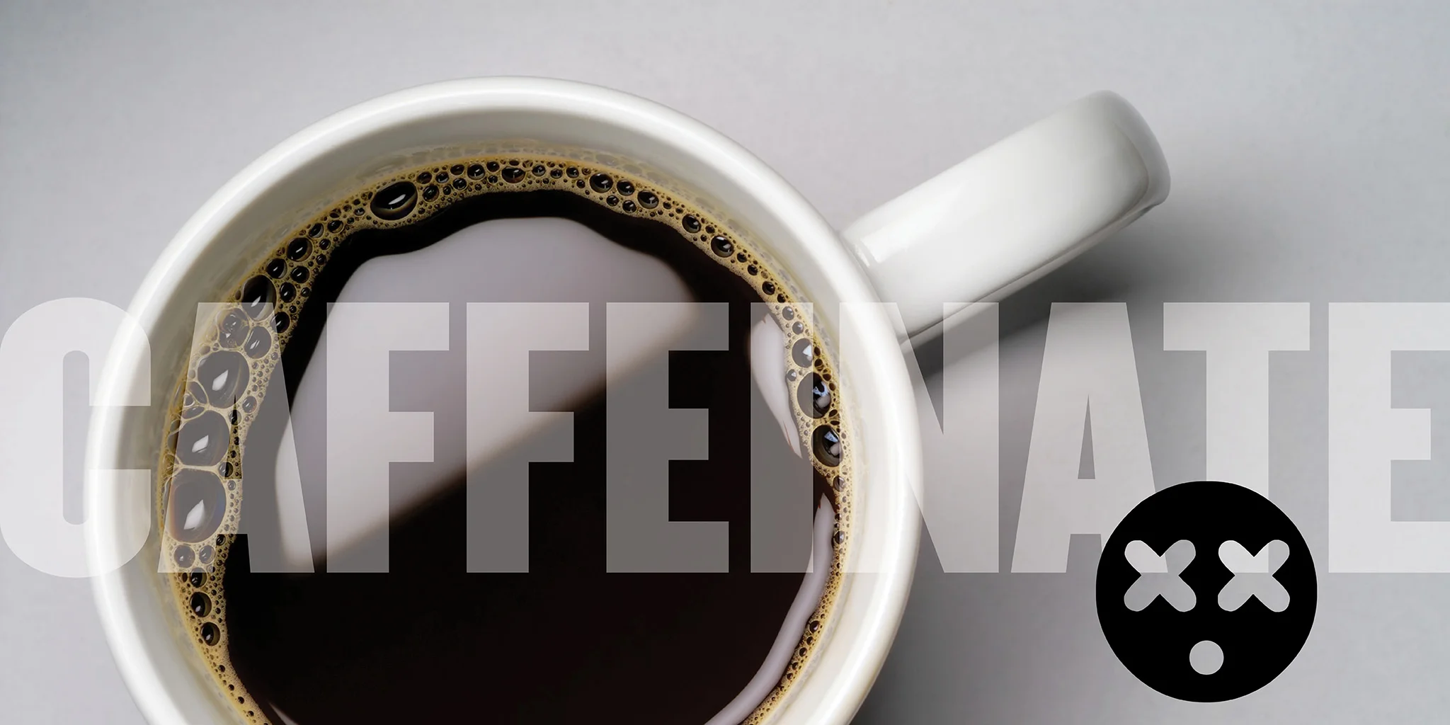  IDENTITY  Caffeinate  We created the concept and identity for a weekly creative huddle and coffee group that meet each week to share the latest in creativity. It is a time where fresh ideas collide with experiential storytelling as seen in the bold 