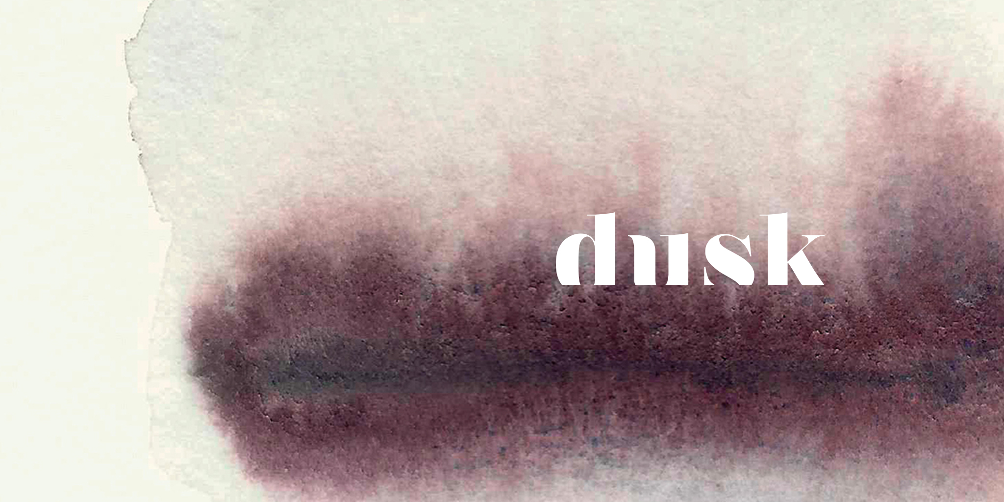 IDENTITY Dusk For our colleague, friend and collaborator, we created an identity for Dusk, a strategic branding company that focuses on the collision of mind, body and heart—helping their clients achieve a holistic brand offering. Dusk needed a sophisticated identity that was open-ended enough to be interpreted with various categories and industry while also providing an evocative narrative of their process. The moment of dusk is one of reflection and calm where everything comes together. We crafted a conceptual and sinking piece of typography to work as their logotype.