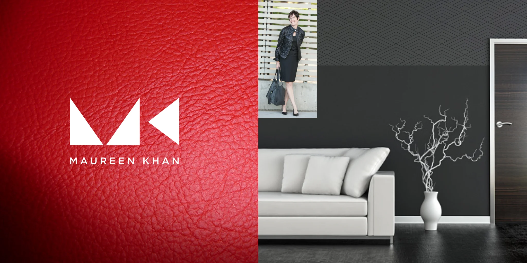  IDENTITY  Maureen Khan  As a leading and premium realtor offering alternative solutions on Seattle's Eastside, Maureen Khan needed an identity that separated from the traditional real estate model. We created a dynamic and modern monogram logo that 