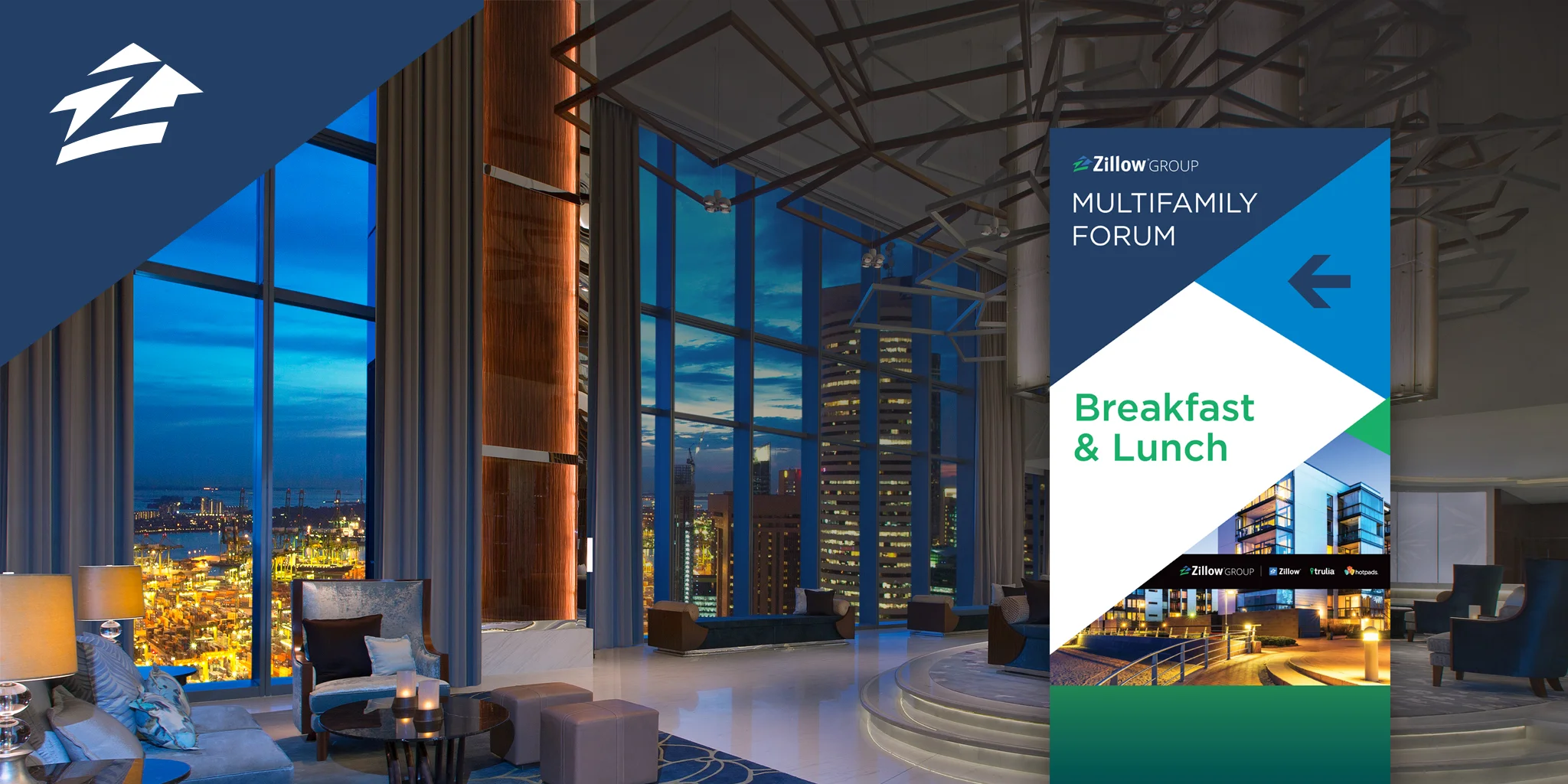  WAYFINDING  Zillow  This real estate technology company needed a dynamic signage system that captured their brand elements and showcased various content and way finding information. By using a multi-directional grid, we were able to design a bold, s