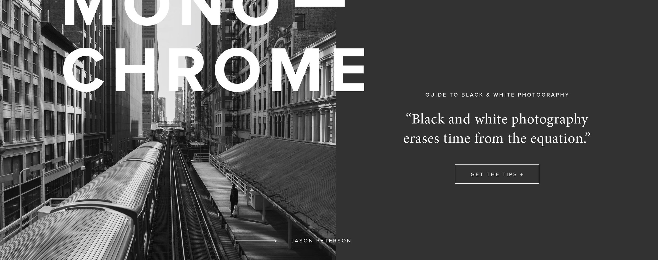 Content — Banner Design for Black & White Photography Tips