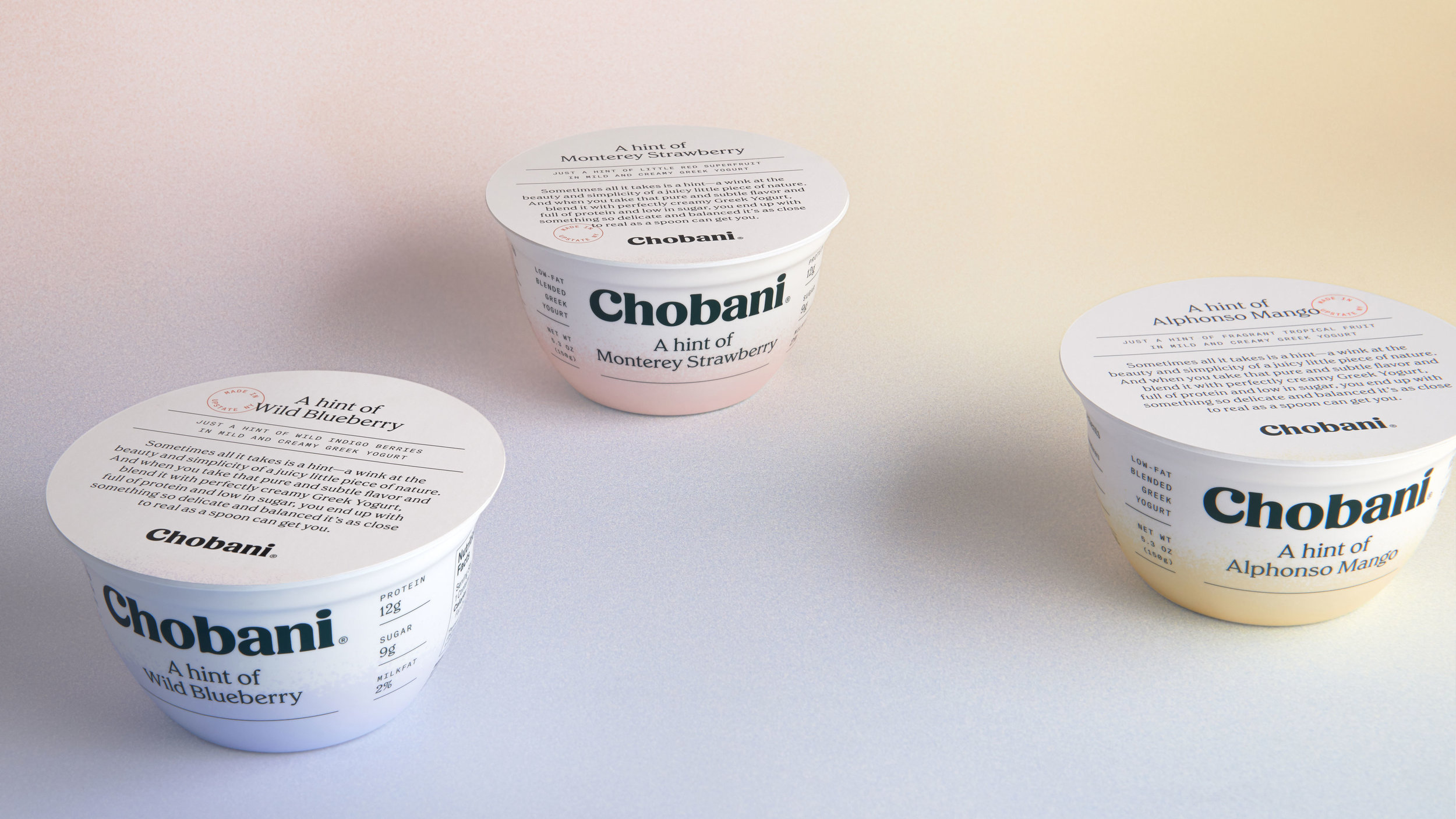 Chobani® “A hint of” family