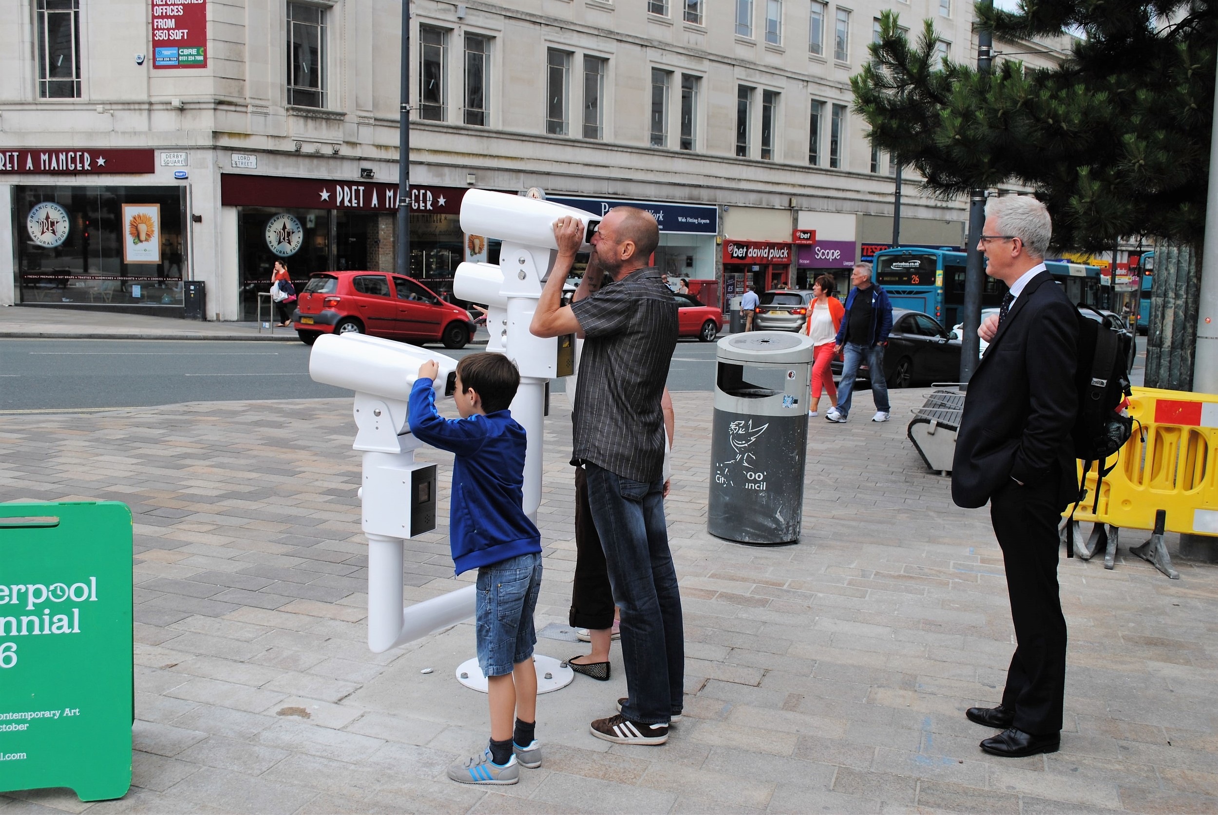  Views of the installation at Derby Square, Liverpool   