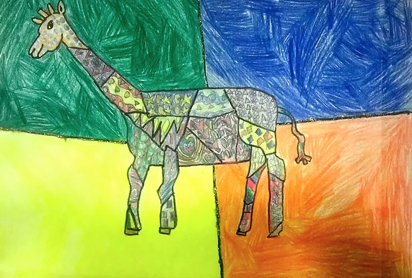 BY: AUXANE BATTIER, AGE 8, COLOR PENCIL