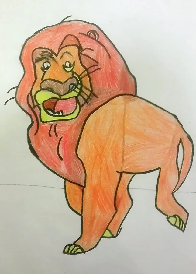 by: carlos serrano, age 8, color pencil