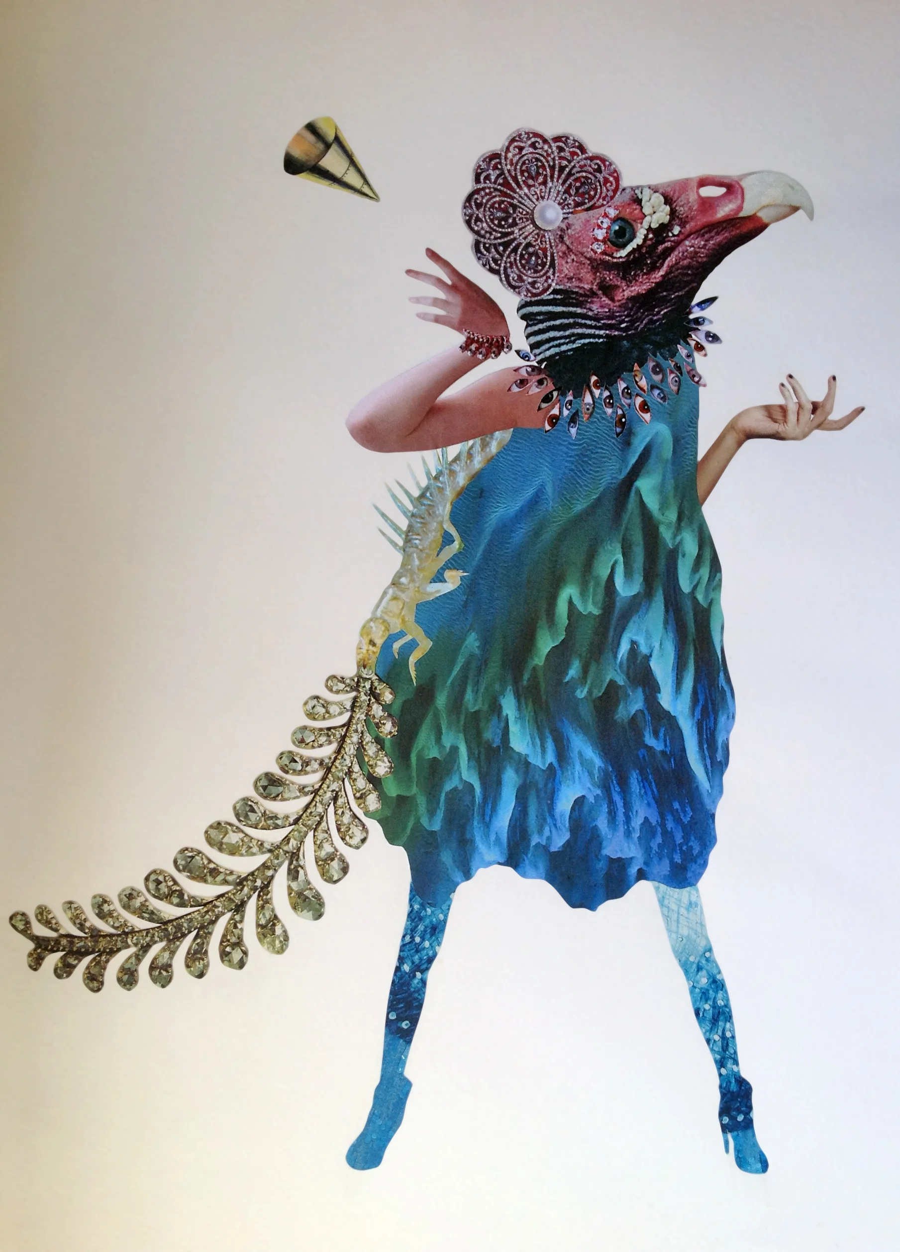 'Unlearned Silence' 2014 Paper collage, achival glue on Arches cotton rag paper. 