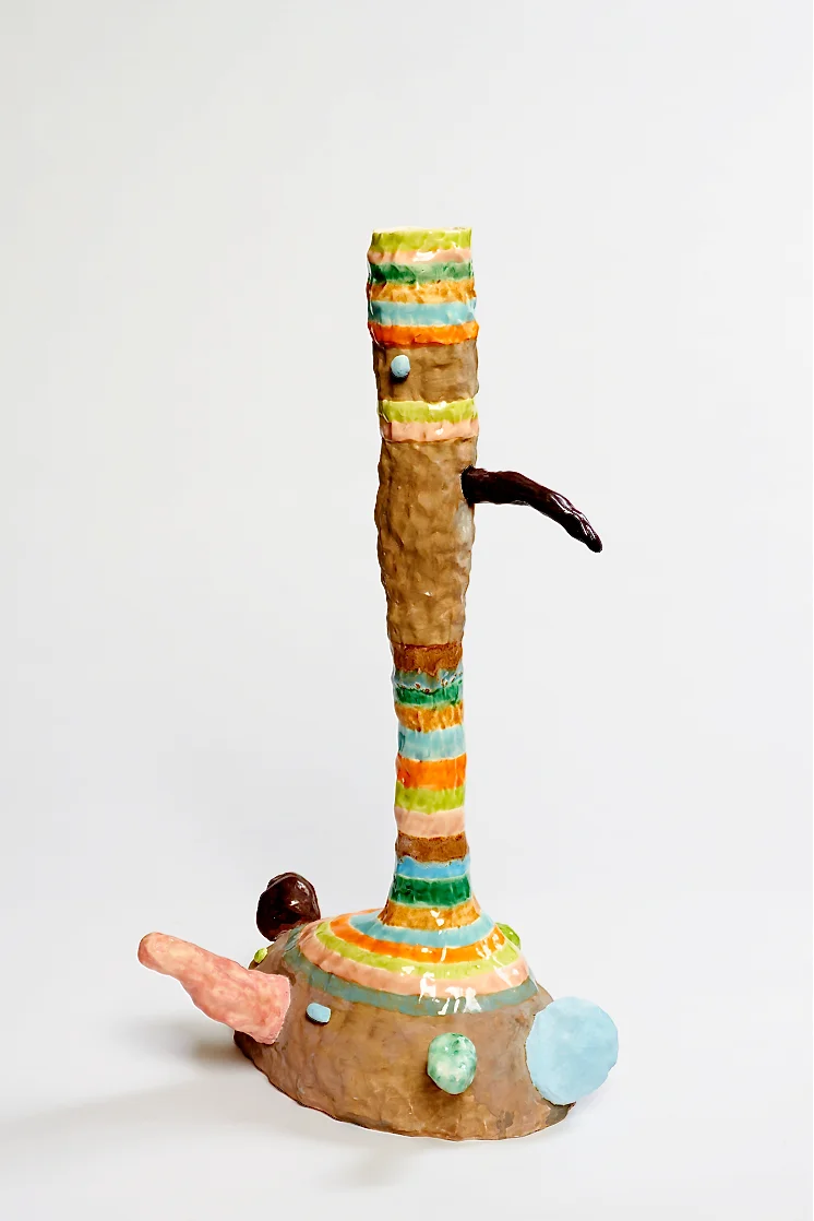 'Bird Vase' 2014 Earthenware and various glazes.