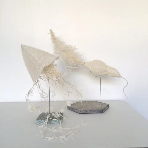 Under/growth. 2016. Muslin, glue, wire, terrazzo.