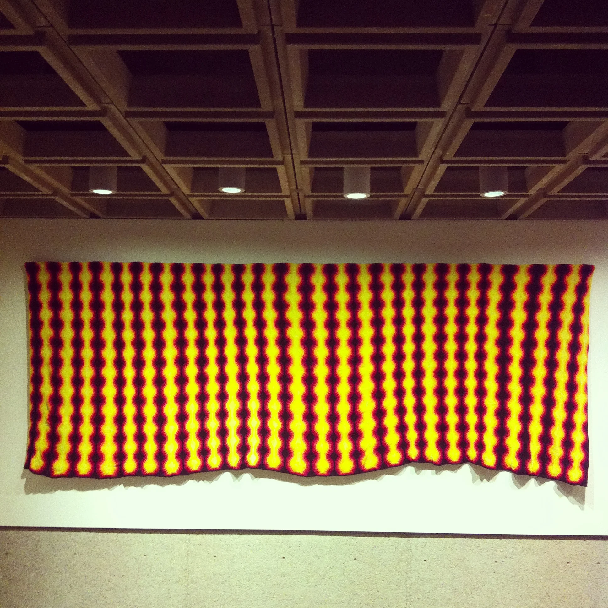 The Kalibobo bilum exhibited in Plumes and Pearshells at the Art Gallery of NSW 2014