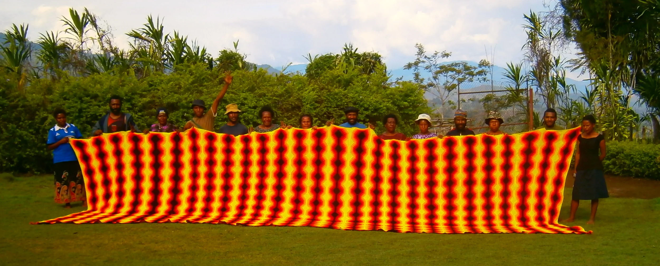 The Kalibobo bilum in progress. Goroka, New Guinea 2011.