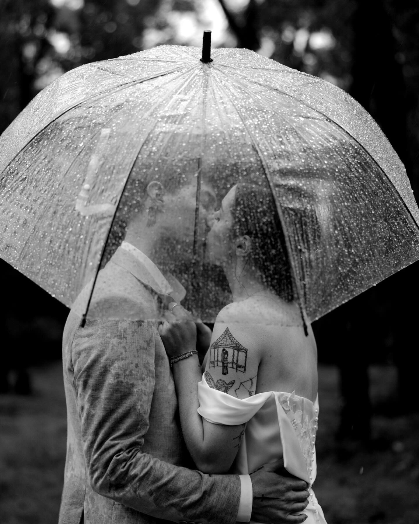 The most perfect rainy day for Jesse and Jack 🤍 The heavens opened up as they shared intimate wedding vows with each other in a misty field in the northern mountains. Their dream was to get married outside and they weren&rsquo;t about to let the wea