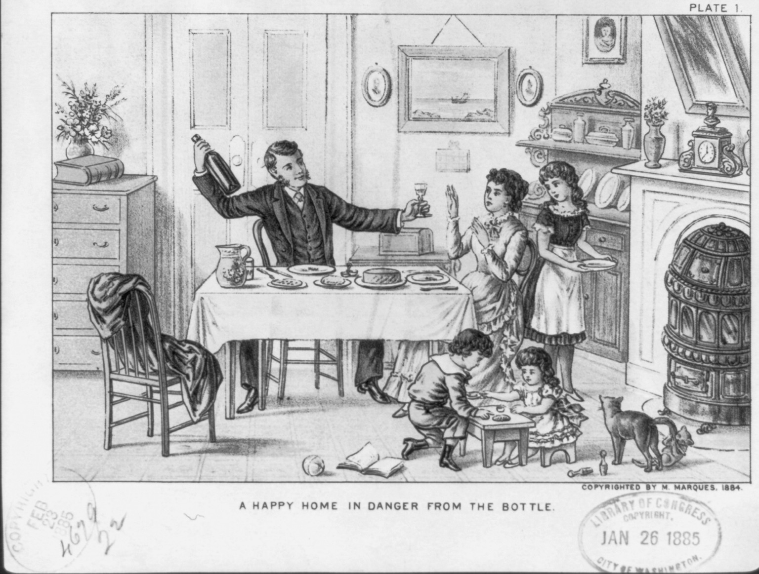 Just a little reminder of the importance of moderation, from the prints & photo collection of Library of Congress . 
