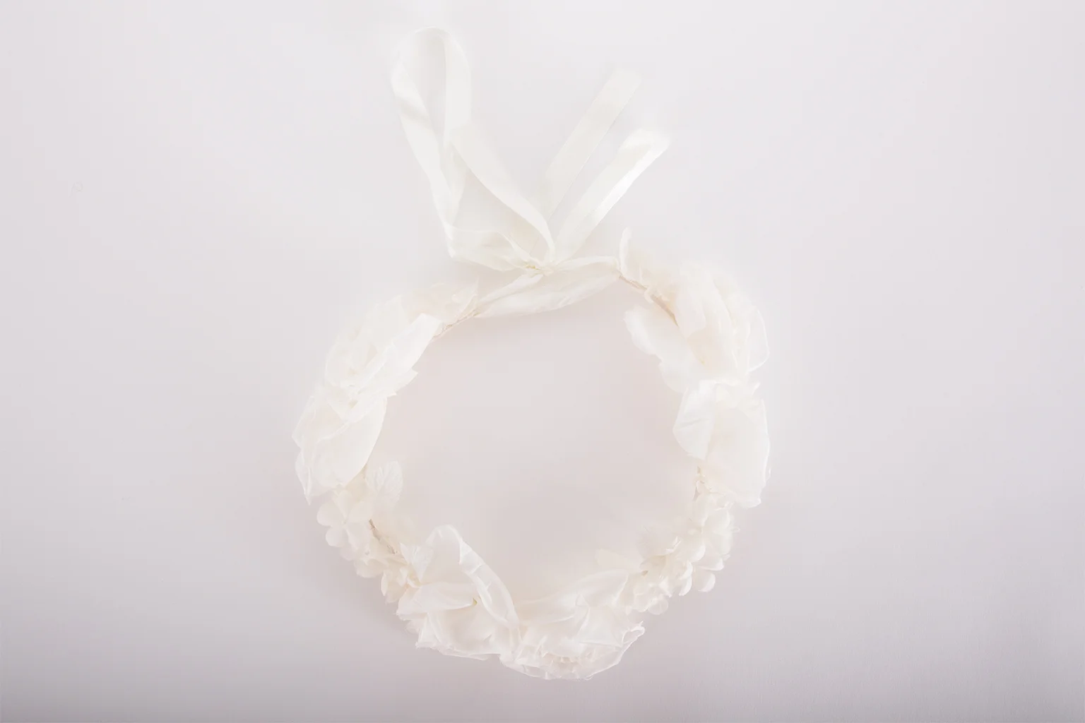 Couronne grandes fleurs blanches