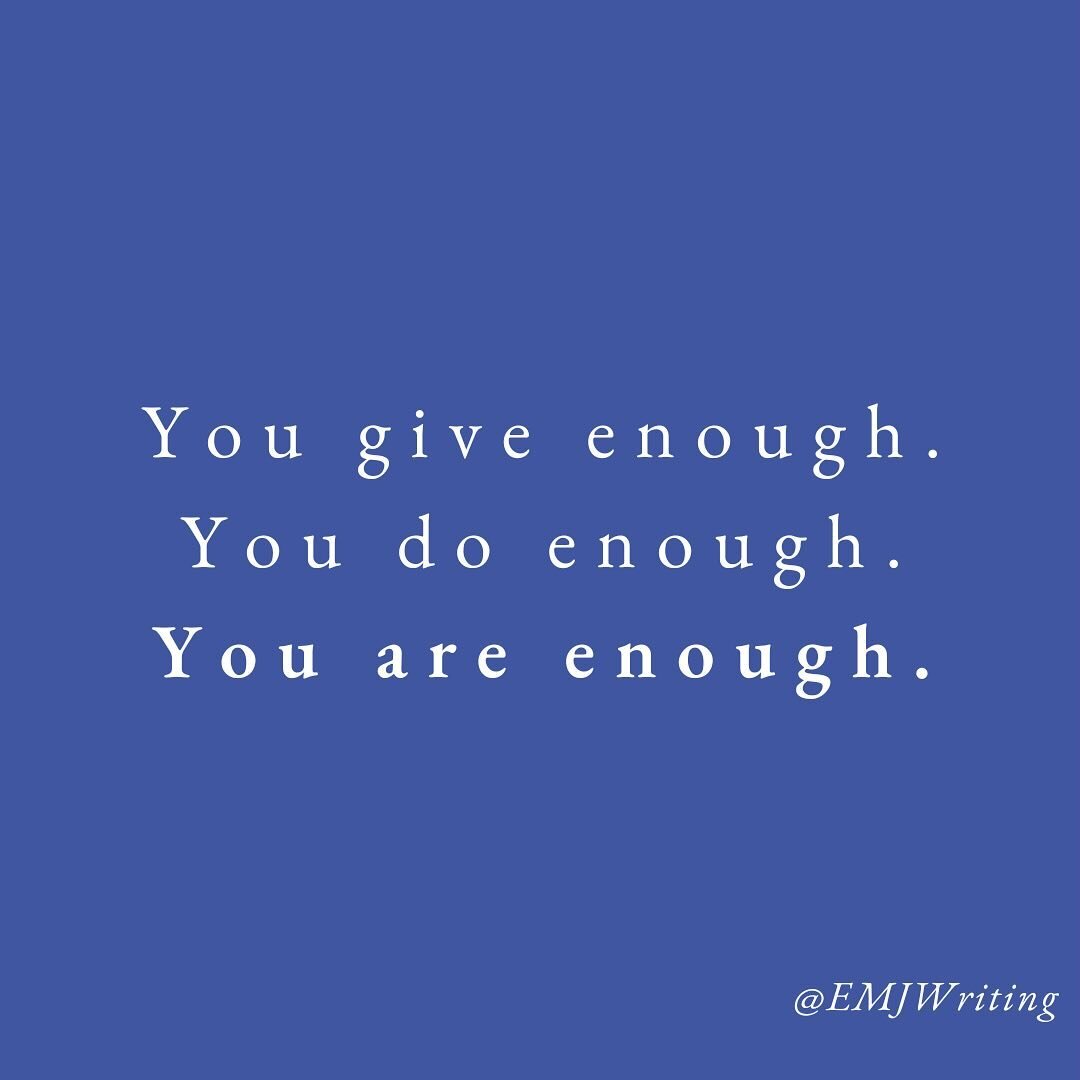 This is your #CyberMonday reminder that . . .
.
✨You Give Enough.
✨You Do Enough.
✨You Are Enough.
.
That last one especially. You Are Enough, exactly as you are. Save this post to remind yourself of these three critical truths this #holidayseason.