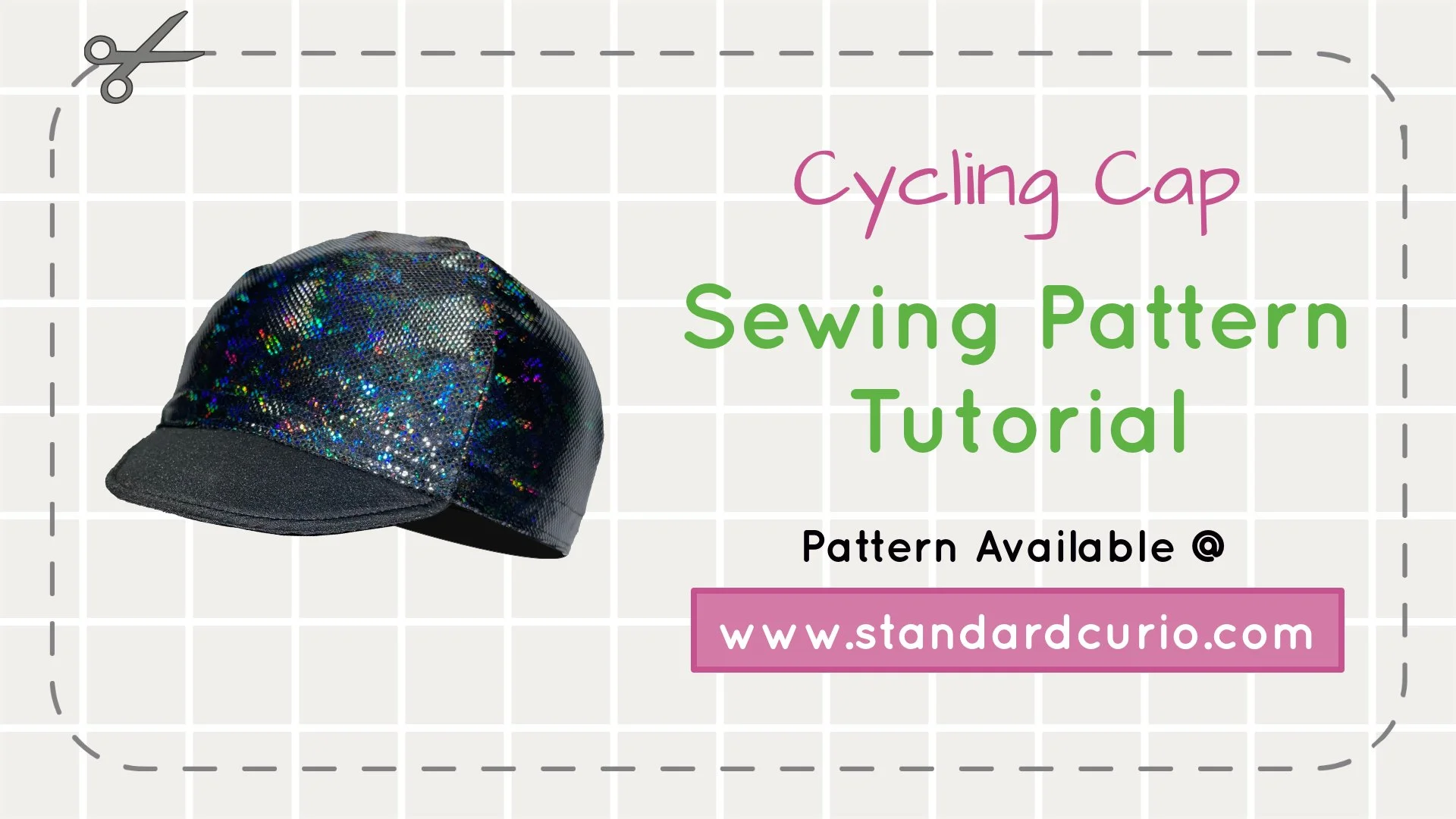 Cycling Cap PDF Sewing Pattern | 3 Sizes, Step-by-Step Instructions, Video Tutorial — Standard Curio cycling-cap-pdf-sewing-pattern-3-sizes-step-by-step-instructions-video-tutorial-standard-curio