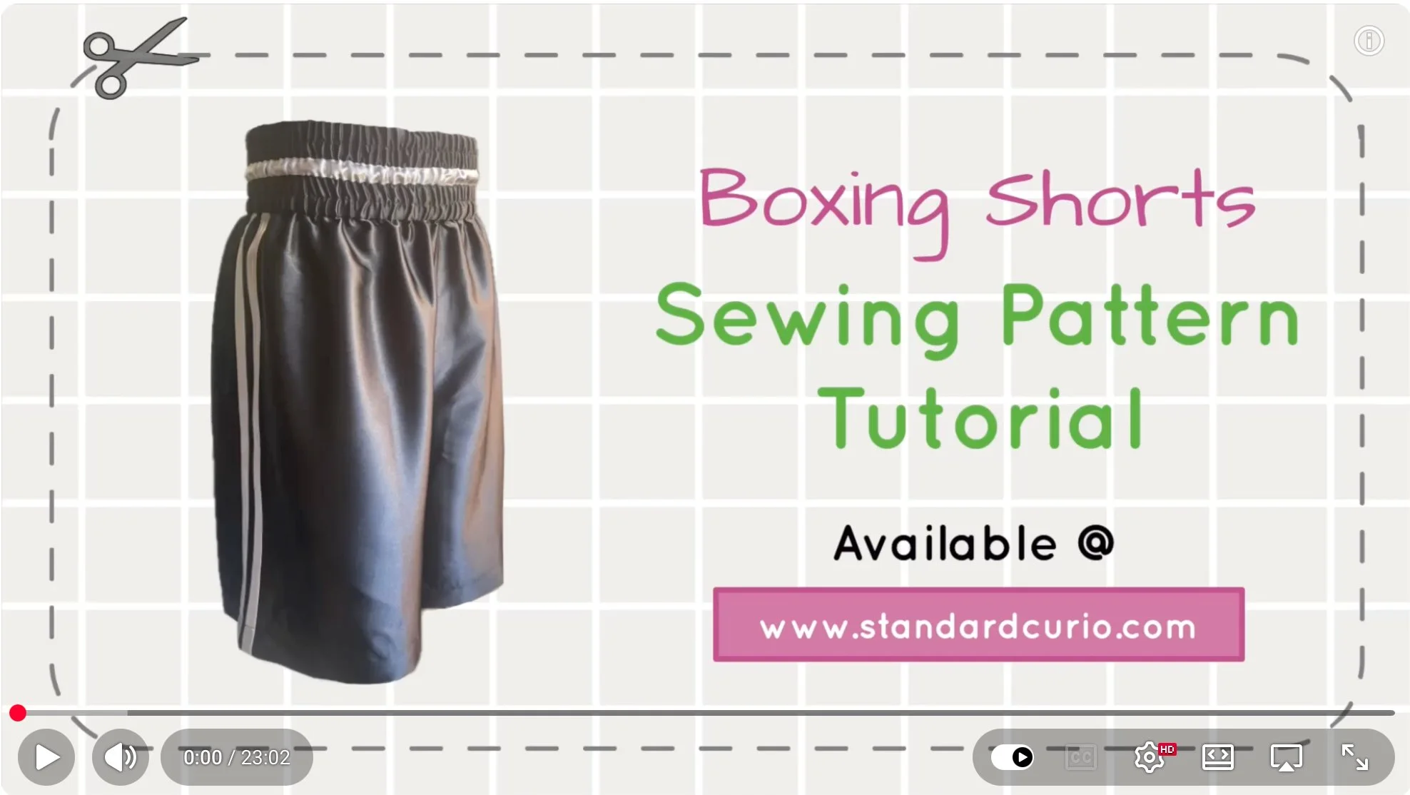 PDF Boxing Trunk Sewing Pattern - Adult - XXS - XXL