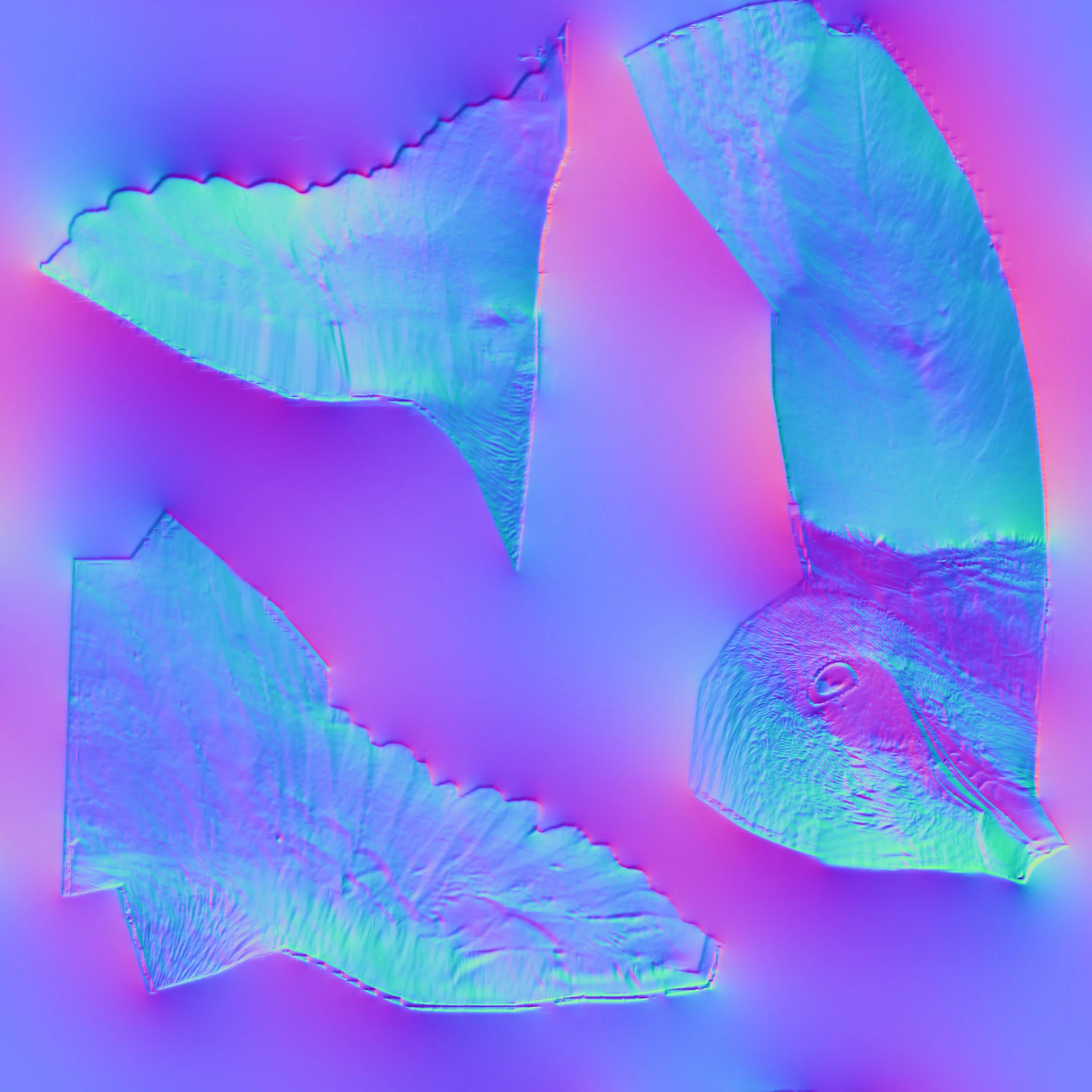 Normal texture of torso. using the nvidia normal plugin for photoshop.