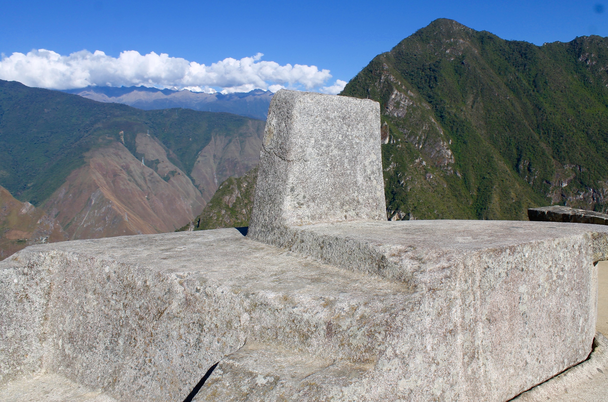  The Intihuatana stone. &nbsp;They think that rather than being an altar for slaughtering Llamas (although it could have been as well), that it is actually a large sun dial. &nbsp; 