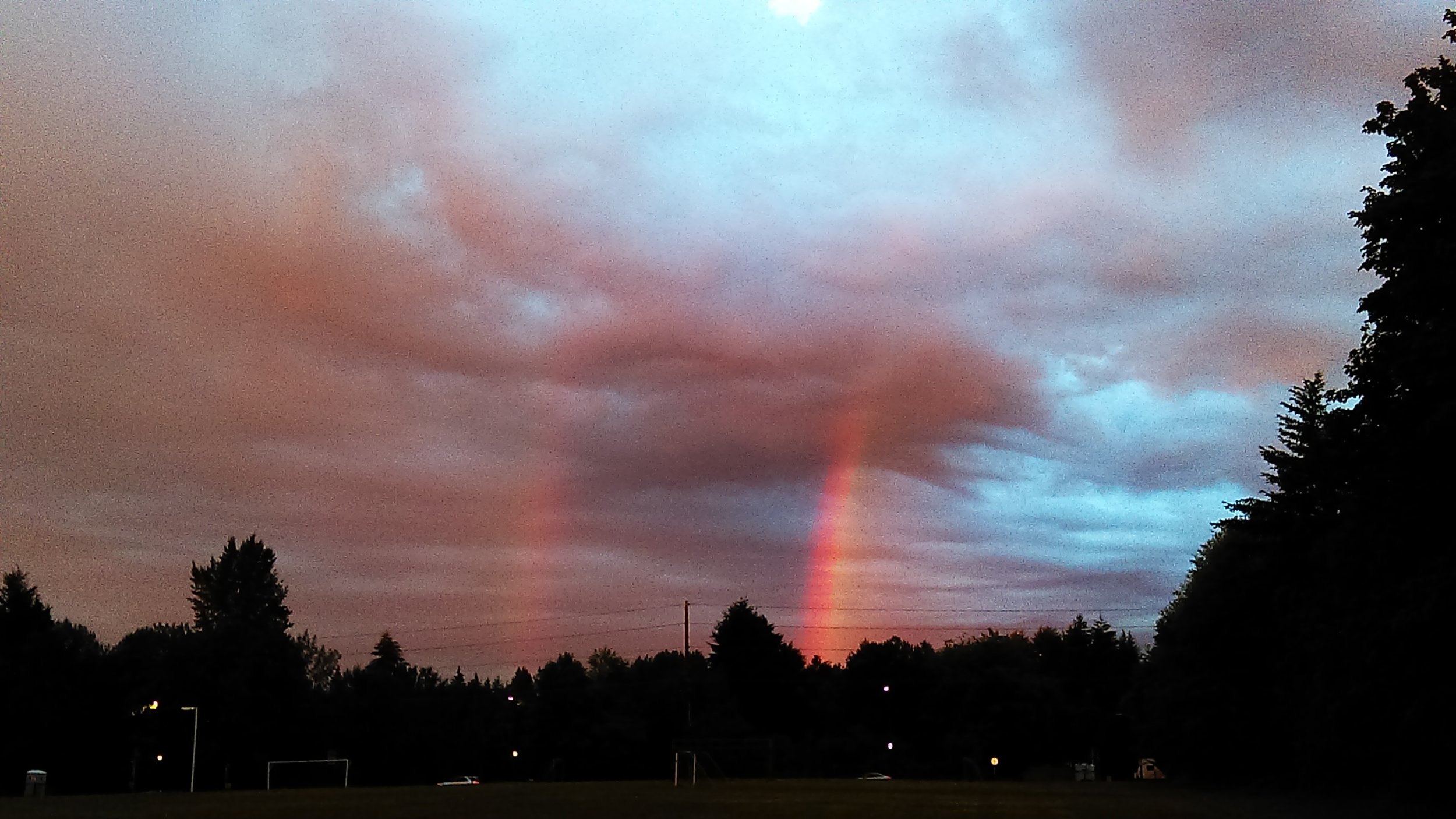 Double rainbow--sky bling!