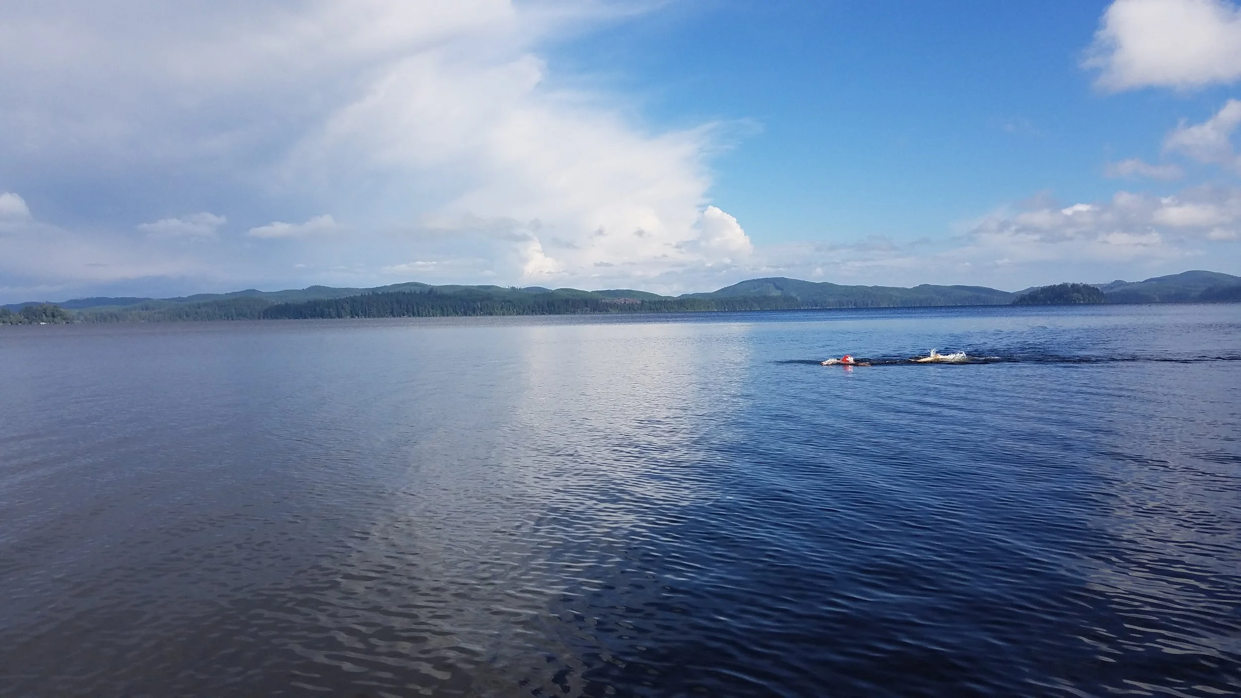 Lake Ozette Wild Swim—just a mile from tsunami trail to Erickson’s Bay on June 26, 2019. Photo by MD Ruth