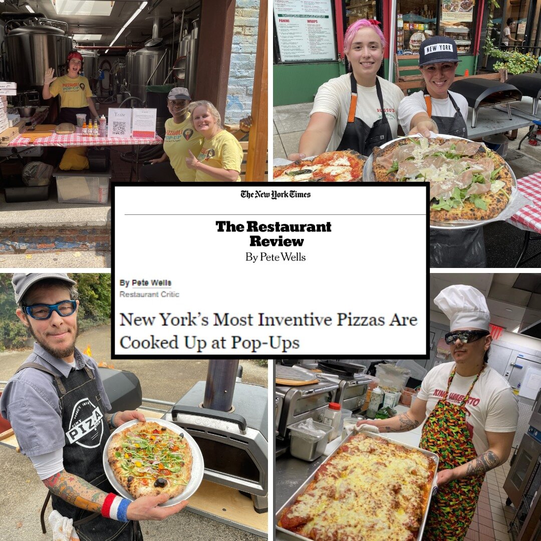 Congratulations to #SliceOutHunger members @happybullpizza, @trazenyc, @tinypizzakitchen, and @thezareport for getting a well-deserved feature in the @nytimes Restaurant Review 🧡🥳 

#nycpizza #pizzaioli #pizza4good #pizzaioli  #newyorkpizza