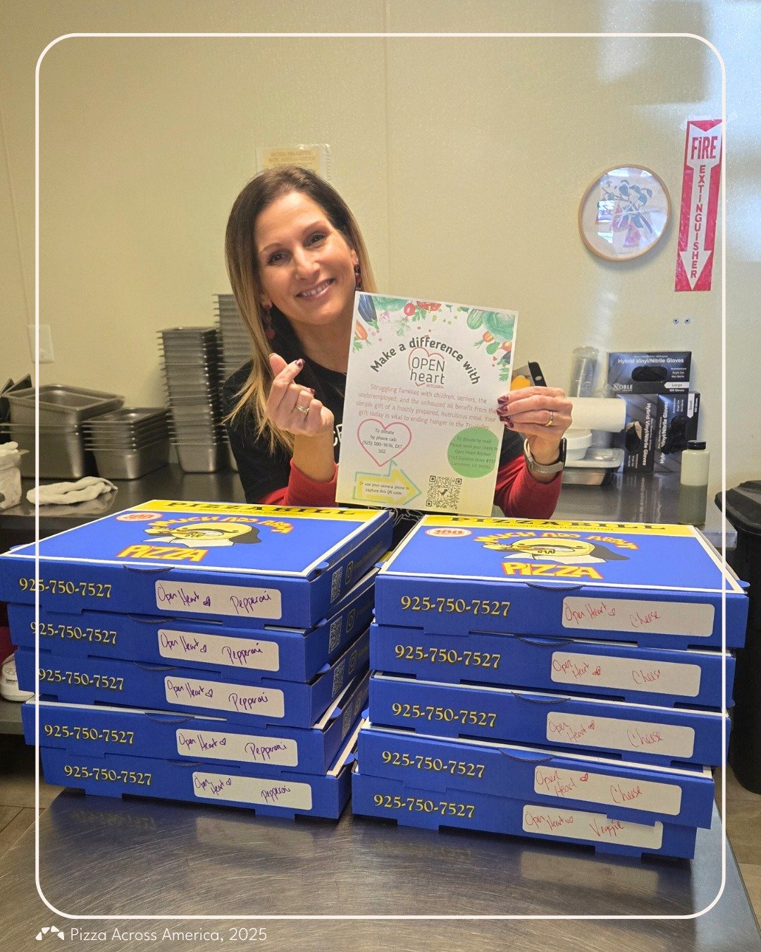 Shoutout to our slice-tastic Pizza Partner, @muchadoaboutpizza 🍕😆 Their epic team donated & delivered fresh slices to @open_heart_kitchen in CA, providing hot meals to the Tri-Valley community!
Their delivery was part of #PizzaAcrossAmerica &