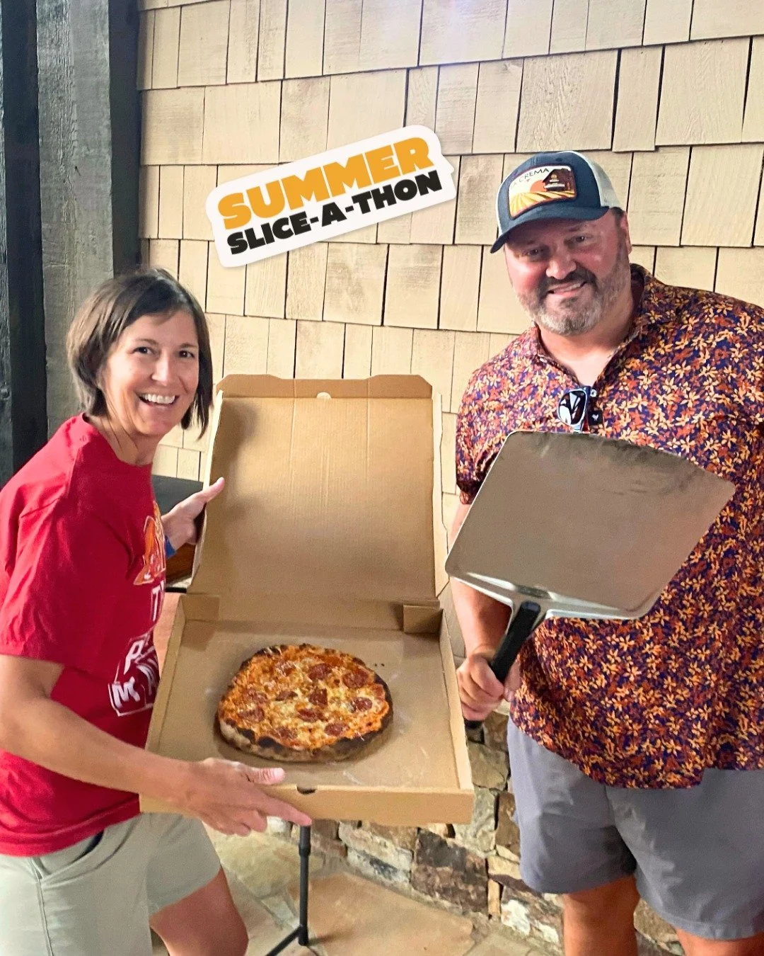 @ashhams5 just secured a sweet victory against hunger🍯🙌 These epic pizza makers raised $460+ at their #SummerSliceathon party!
100% of the funds they raised are helping us send pizza to shelters & soup kitchens🧡
You can Dough good with home