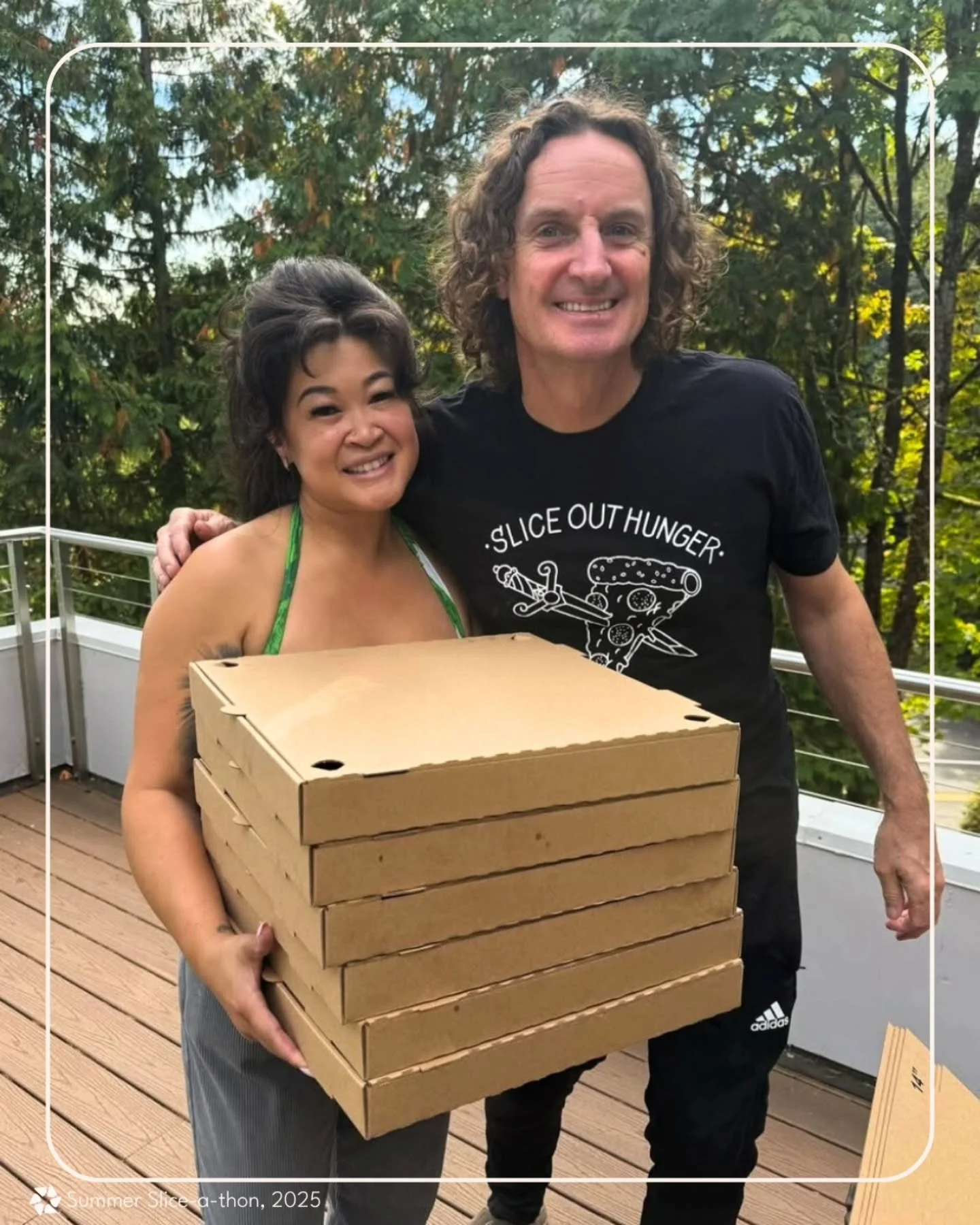 @therealmothercruster knows how to bring the heat to the fight against hunger🔥 As one of our amazing Home Pizza Partners, Derek DesVoigne has raised funds for hunger relief through epic backyard #SummerSliceathon parties🎉, helping fuel #PieItForwar