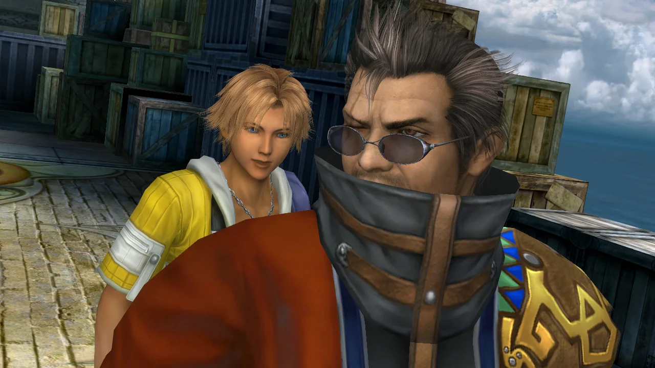 Tidus and Auron. "Why can't I quit you?" Source