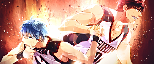 Seirin's Light and Shadow Duo Tetsuya Kuroko (left) and Taiga Kagami (right).