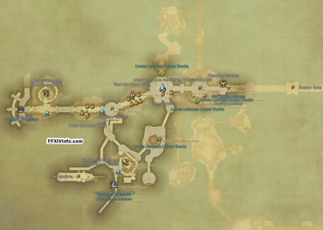 A portion of Limsa Lominsa. Good luck reading it.