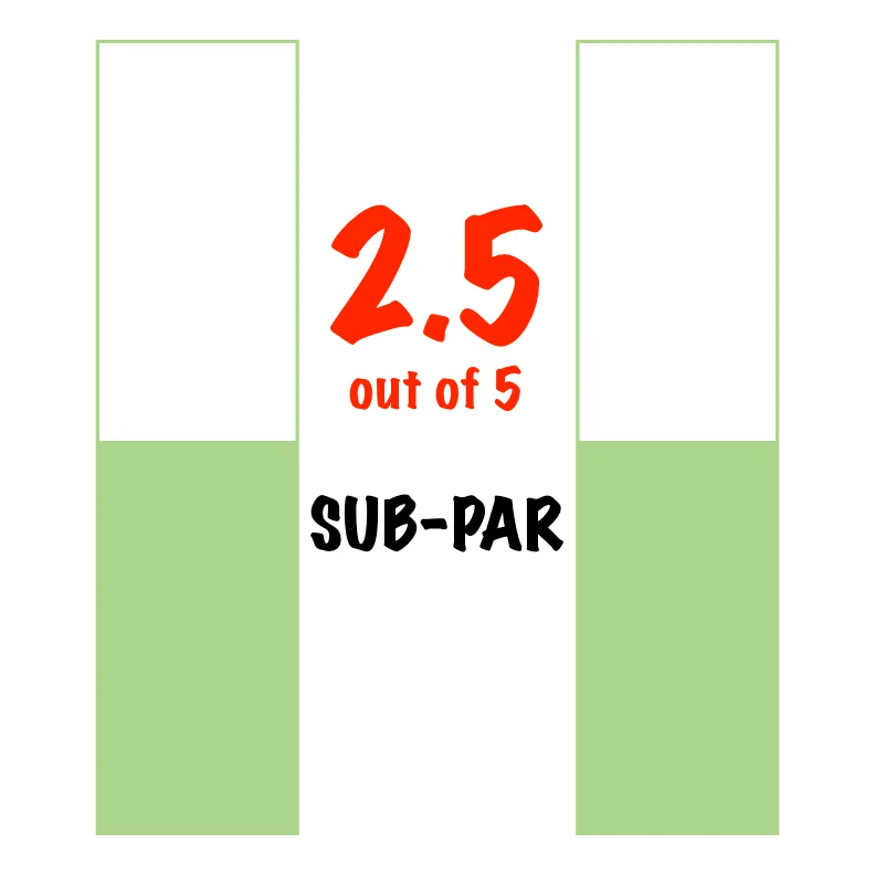 A SUB-PAR game is middling game that can be fun at times, but is ultimately a disappointment. It has redeeming qualities and ideas or mechanics that may be interesting, but these are overshadowed by severe flaws that detract from the fun of the game. This is a mediocre title with significant issues.