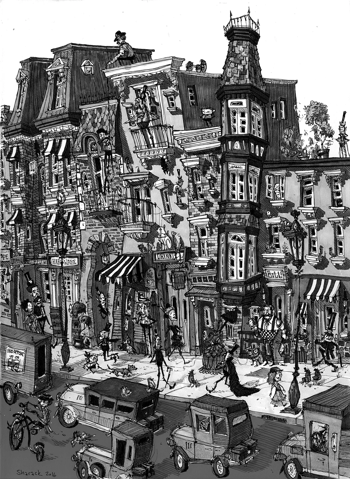 North Mutton Chop Ave- Grayscale
