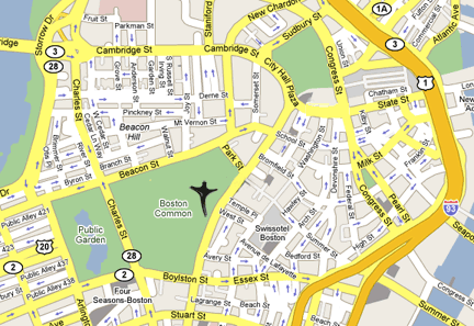 map to common cathedral