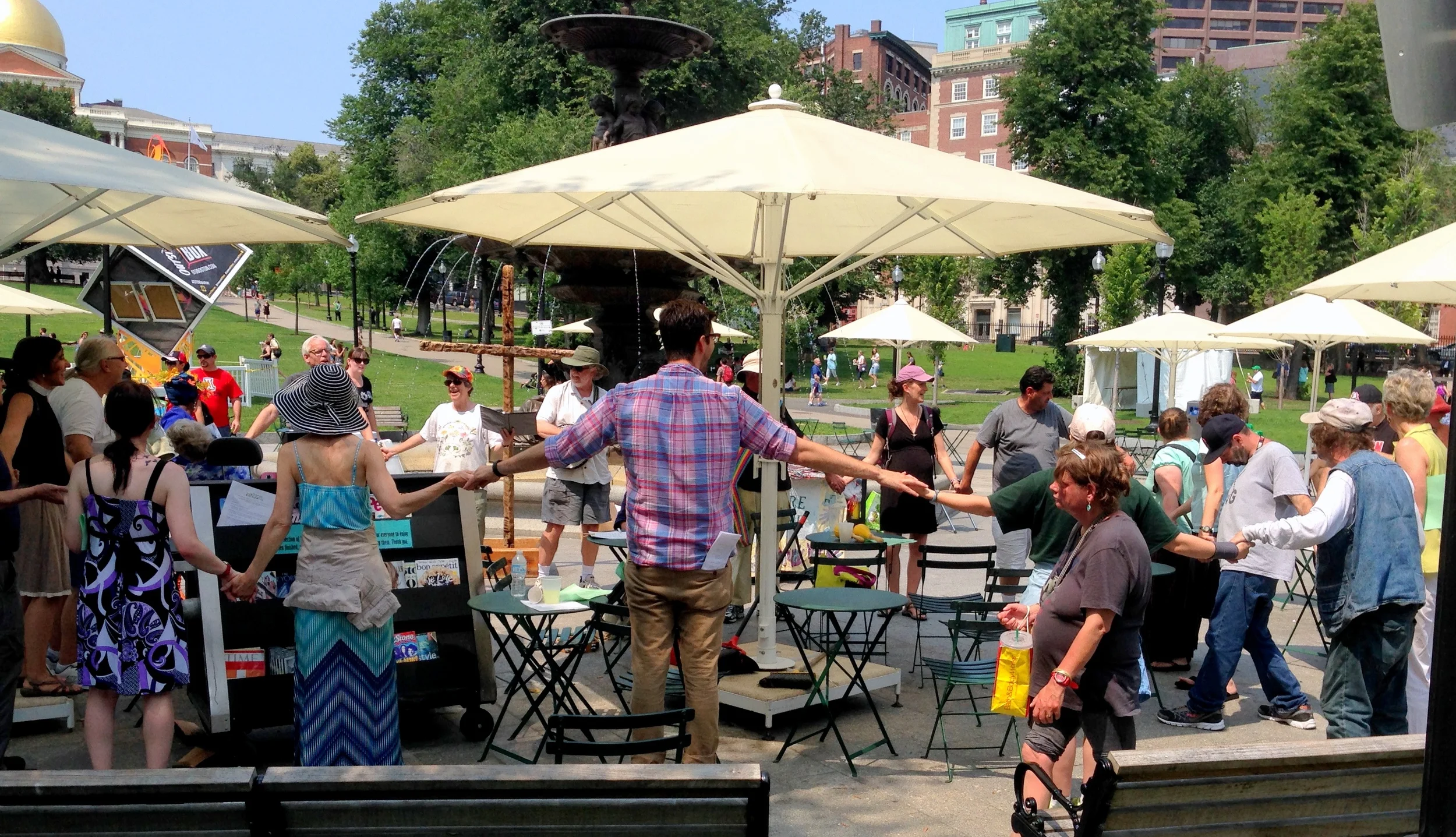 Outdoor Worship at Boston's common cathedral