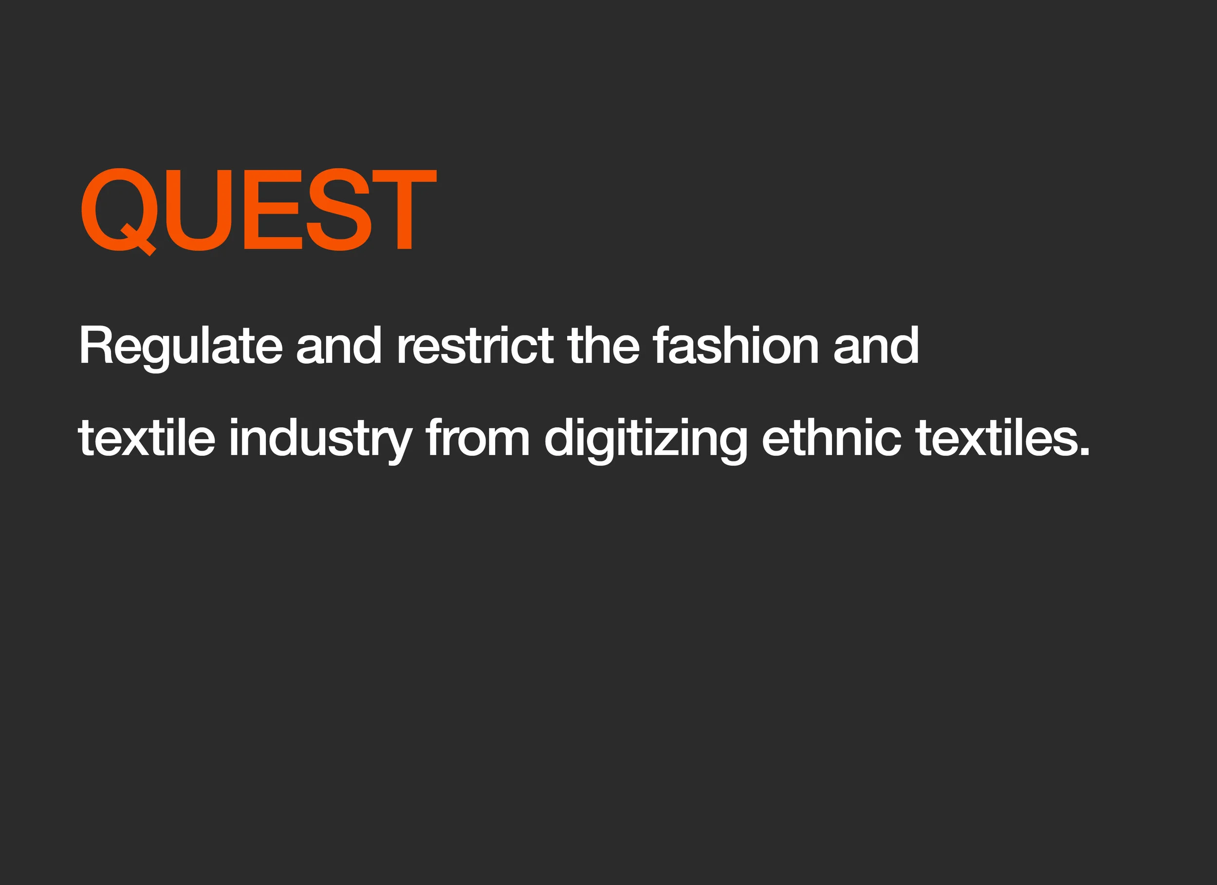 Through the use of digital technologies , profitable fashion brands, patent, copyright, and trademark something which has served them as an inspiration for a number of currently protected intellectual property works. The EXPONENTIAL GROWTH of DIGITAL REPRODUCTION will result in CULTURAL DEPLETION and exploitation of indigenous art by third parties WITHOUT ANY RETRIBUTION OR ATTRIBUTION to the INDIGENOUS CUSTODIANS OF THE CRAFT.
