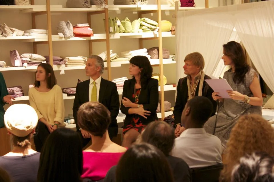Owyn Ruck , Founder Textile Art Center NY , Anthony Lilore , Founder Save the Garment Center, Elizabeth Cline , author of Overdressed, Timo Rissanen , Associate Professor of Fashion Design and Sustainability at Parsons School of Design, Carmen Artiga s, Sustainable/ Circular Fashion Consultant and Designer.