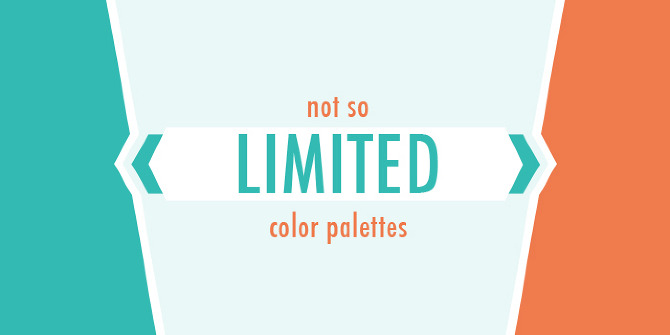 Editorial graphic for a collection of package designs with limited color palettes