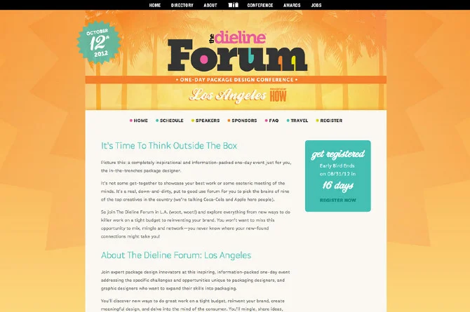 Website design for thedielineforum.com