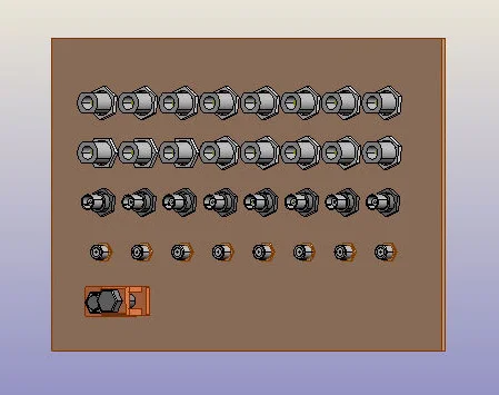 CAD layout of the connectors