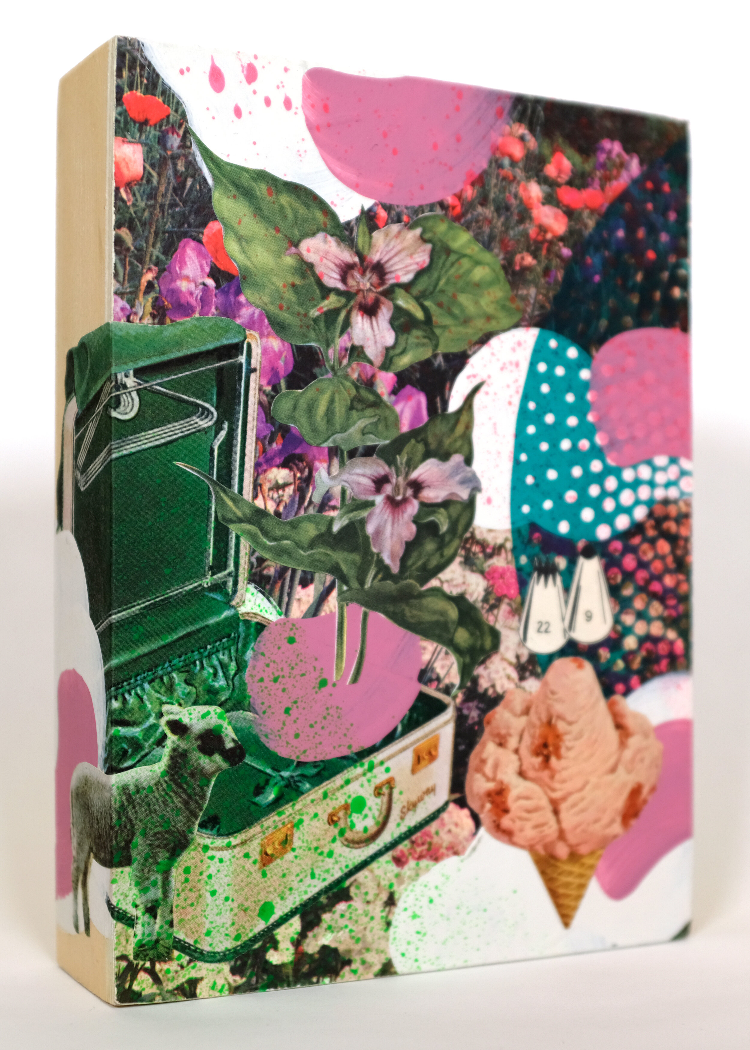 one strawberry ice cream cone to go // sold