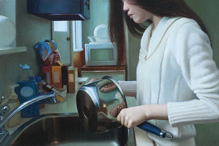 Anamorphosis 12'' x 18'' Oil on wood Inquire for availability