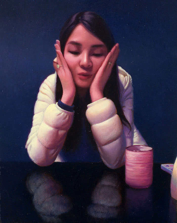 Mirror Mirror 10'' x 8'' Oil on panel Inquire for availability