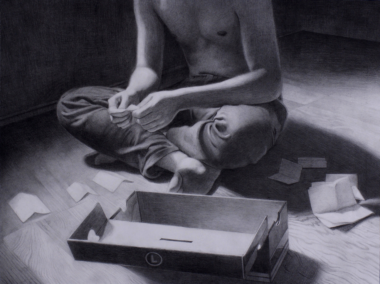 'Notes' 12'' x 16'' Graphite and Charcoal on paper