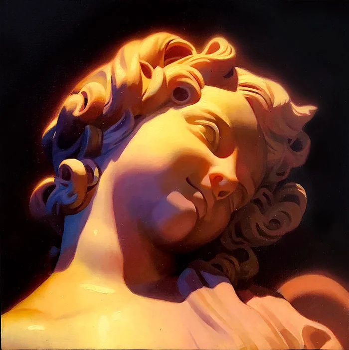 Study for Cupid (After Bernini) 8'' x 8'' Oil on panel Private Collection