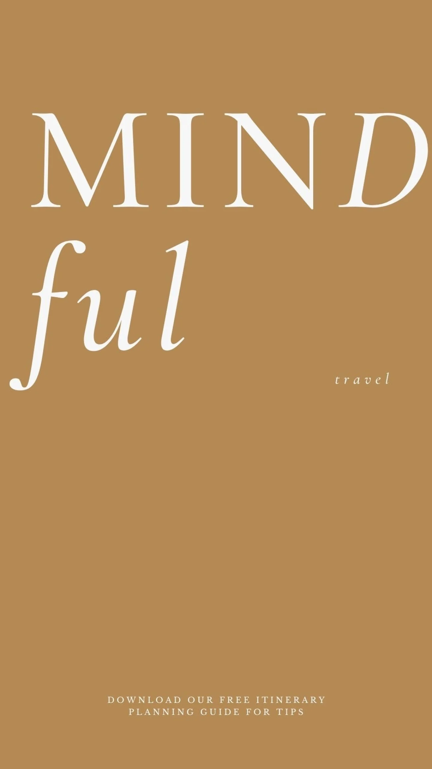 The key to understanding mindful travel is knowing that the most transformative journeys happen when we slow down, relax into the present, and let our hearts guide our journey. 

Download our soul-centered itinerary planner to help ensure you're maki