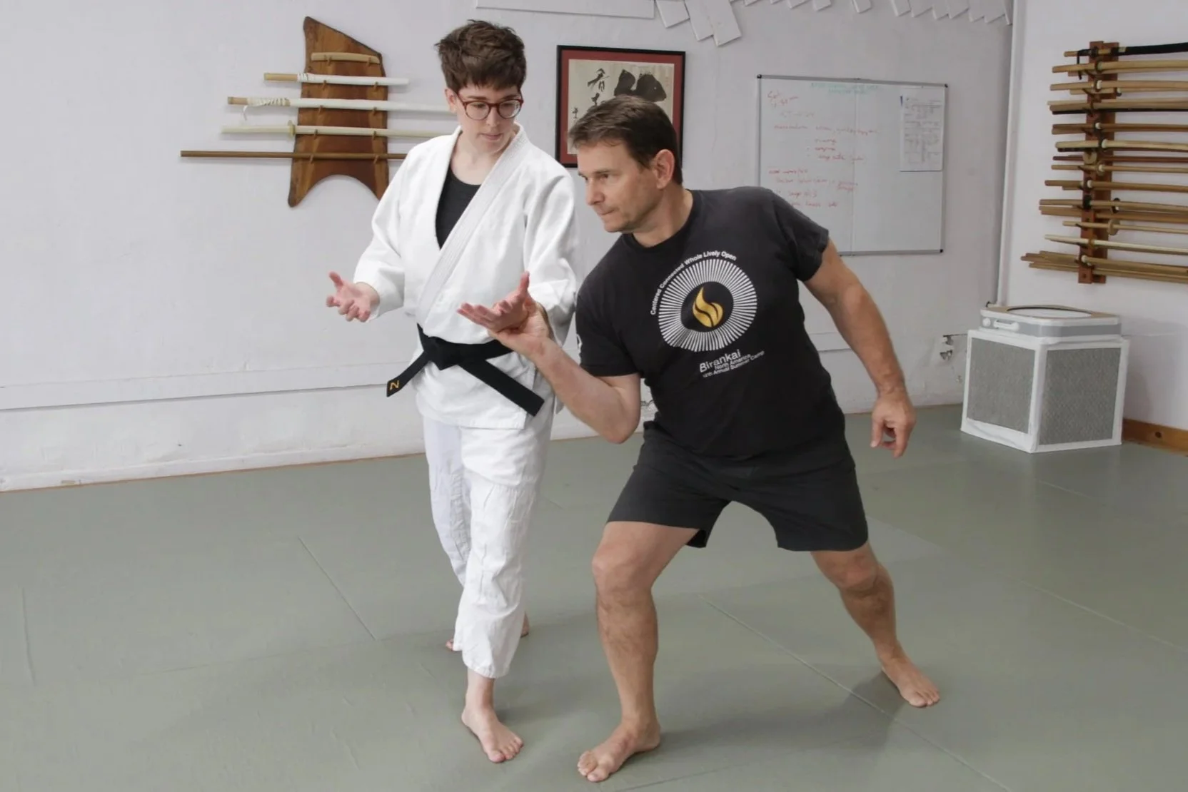 black belt guides new student